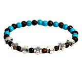 Cross and Tiger Eye Women's Bracelet