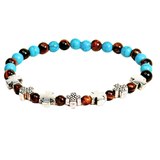 Cross and Tiger Eye Women's Bracelet