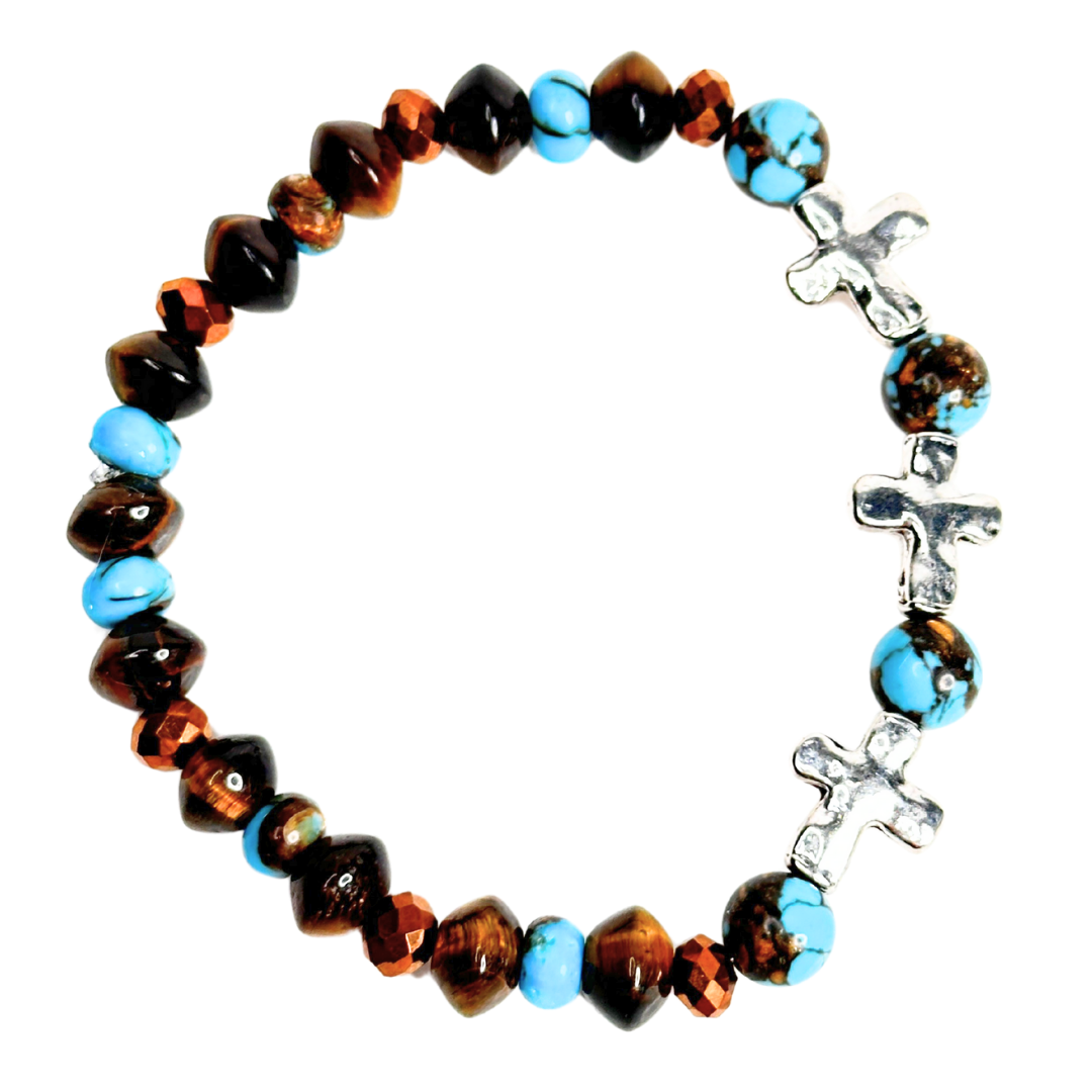 hiro　Pebble Bracelet Rainbow Bracelet, Sterling Silver, Gemstones|BUS987084AMPTLT