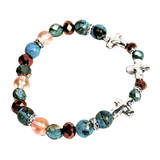 Cross and Imperial Jasper Women's Bracelet