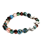 Cross and Imperial Jasper Women's Bracelet