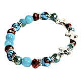 Cross and Siderolite Women's Bracelet