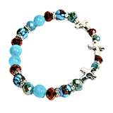 Cross and Siderolite Women's Bracelet