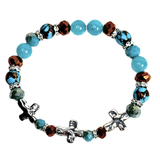 Cross and Siderolite Women's Bracelet