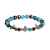 Cross and Siderolite Women's Bracelet