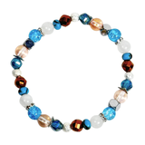 Clear Quartz, Hematite and Siderolite Women's  Bracelet