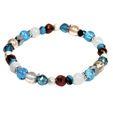 Clear Quartz, Hematite and Siderolite Women's  Bracelet