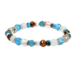 Clear Quartz, Hematite and Siderolite Women's  Bracelet