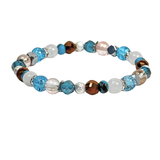 Clear Quartz, Hematite and Siderolite Women's  Bracelet