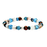 Clear Quartz, Hematite and Siderolite Women's  Bracelet