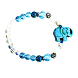 Elephant Charm and Moonstone Women's  Bracelet