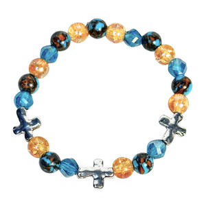 Cross and Siderolite Women's  Bracelet