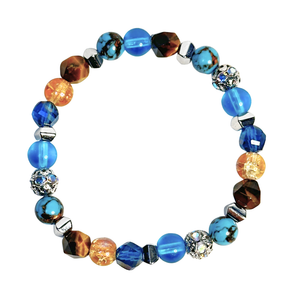 Tiger Eye and Siderolite Women's  Bracelet