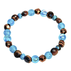 Tiger Eye and Siderolite Women's  Bracelet