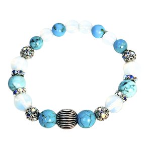 Turquoise and Moonstone Women's Bracelet