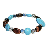 Tiger Eye, Howlite and Hematite Women's  Bracelet