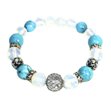 Turquoise and Moonstone Women's  Bracelet