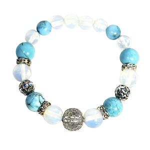 Turquoise and Moonstone Women's  Bracelet