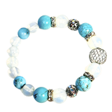 Turquoise and Moonstone Women's  Bracelet