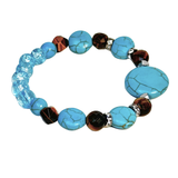 Tiger Eye, Howlite and Hematite Women's Bracelet