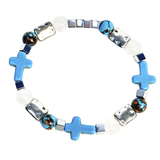 Cross and Siderolite Women's  Bracelet