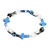 Cross and Siderolite Women's  Bracelet