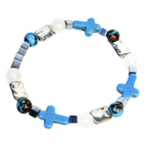 Cross and Siderolite Women's  Bracelet