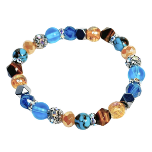 Tiger Eye and Siderolite Women's  Bracelet