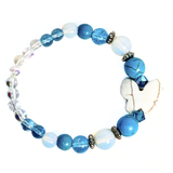 Butterfly Charm and Moonstone Women's  Bracelet