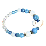 Butterfly Charm and Moonstone Women's  Bracelet