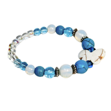 Butterfly Charm and Moonstone Women's  Bracelet