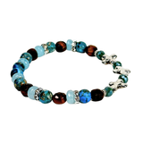 Cross, Tiger Eye and Siderolite Women's Bracelet