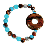 Tiger Eye and Siderolite Women's  Bracelet