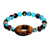 Tiger Eye and Siderolite Women's  Bracelet