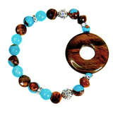 Tiger Eye and Siderolite Women's  Bracelet