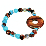 Tiger Eye and Siderolite Women's  Bracelet