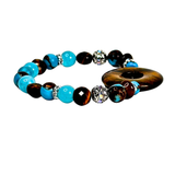 Tiger Eye and Siderolite Women's  Bracelet