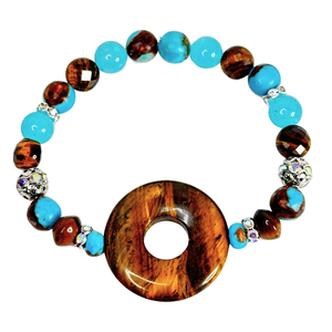 Tiger Eye and Siderolite Women's  Bracelet