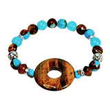 Tiger Eye and Siderolite Women's  Bracelet