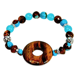 Tiger Eye and Siderolite Women's  Bracelet