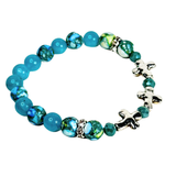 Cross and Stone Women's Bracelet