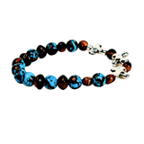 Cross, Tiger Eye and Siderolite Women's Bracelet