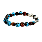 Cross, Tiger Eye and Siderolite Women's Bracelet