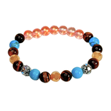 Turquoise and Tiger Eye Women's  Bracelet