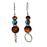 Tiger Eye and Siderolite Earrings