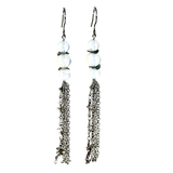 Cross Chain Moonstone Earrings