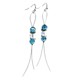 Turquoise Glass Earrings