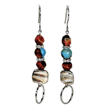 Tiger Eye and Siderolite Earrings