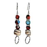 Tiger Eye and Siderolite Earrings