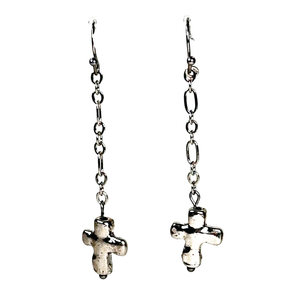 Cross Drop Earrings